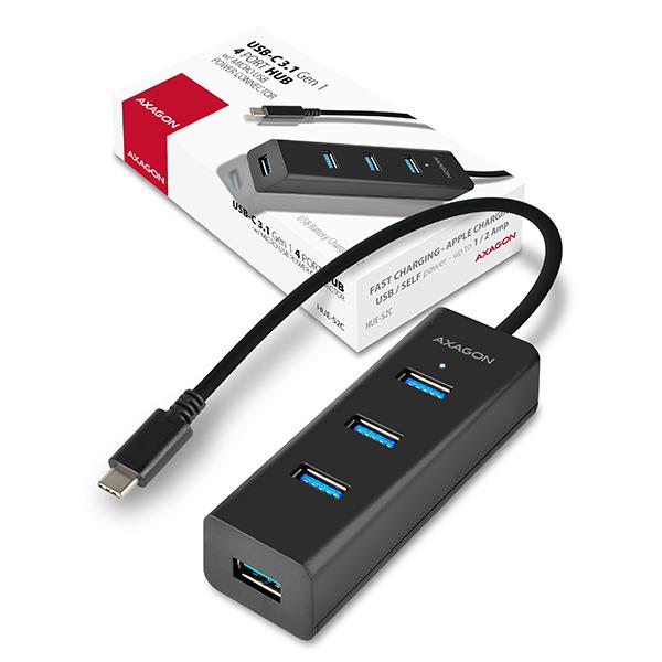 I/O HUB USB-C 4PORT CHARGING/0.4M HUE-S2C AXAGON - Image 8