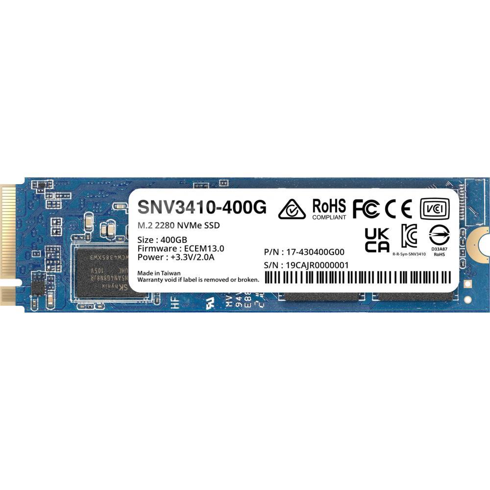 SSD SYNOLOGY SNV3400 400GB M.2 PCIE NVMe Write speed 750 MBytes/sec Read speed 3000 MBytes/sec TBW 491 TB MTBF 1800000 hours SNV3410-400G