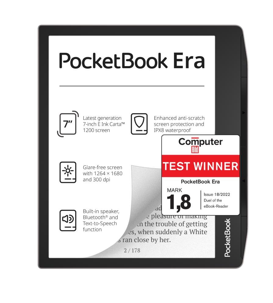 E-Reader POCKETBOOK Era 7" 1264x1680 1xUSB-C Bluetooth Silver PB700-U-16-WW