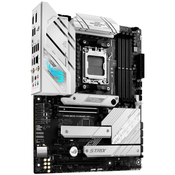 Mainboard ASUS AMD B650 SAM5 ATX Memory DDR5 Memory slots 4 2xPCI-Express 4.0 1x 1xPCI-Express 4.0 16x 3xM.2 1xHDMI 1xDisplayPort 4xUSB 2.0 3xUSB 3.2 2xUSB-C 1xRJ45 5xAudio port ROGSTRIXB650-AGAMWIFI - Image 3