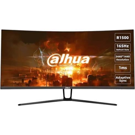 LCD Monitor DAHUA DHI-LM34-E330C 34" Gaming/Curved/21 : 9 Panel VA 3440x1440 21:9 165Hz 1 ms Tilt Colour Black LM34-E330C