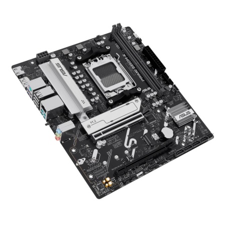 Mainboard ASUS AMD B850 SAM5 Micro-ATX Memory DDR5 Memory slots 2 1xPCI-Express 4.0 16x 1xPCI-Express 5.0 16x 2xM.2 1xHDMI 1xDisplayPort 4xUSB 2.0 4xUSB 3.2 1xPS/2 3xAudio port PRIMEB850M-K - Image 4