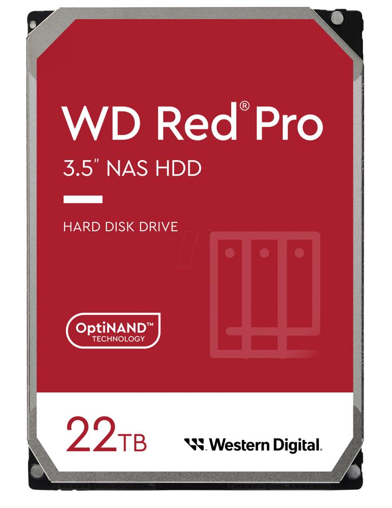 HDD WESTERN DIGITAL Red Pro 22TB SATA 512 MB 7200 rpm 3,5" WD221KFGX