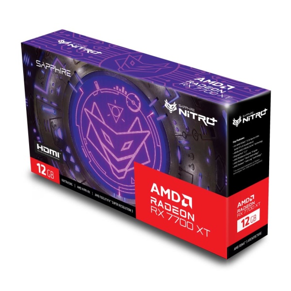 Graphics Card SAPPHIRE AMD Radeon RX 7700 XT 12 GB GDDR6 192 bit PCIE 4.0 16x 2xHDMI 2xDisplayPort 11335-02-20G - Image 4