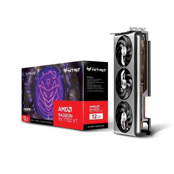 Graphics Card SAPPHIRE AMD Radeon RX 7700 XT 12 GB GDDR6 192 bit PCIE 4.0 16x 2xHDMI 2xDisplayPort 11335-02-20G - Image 2