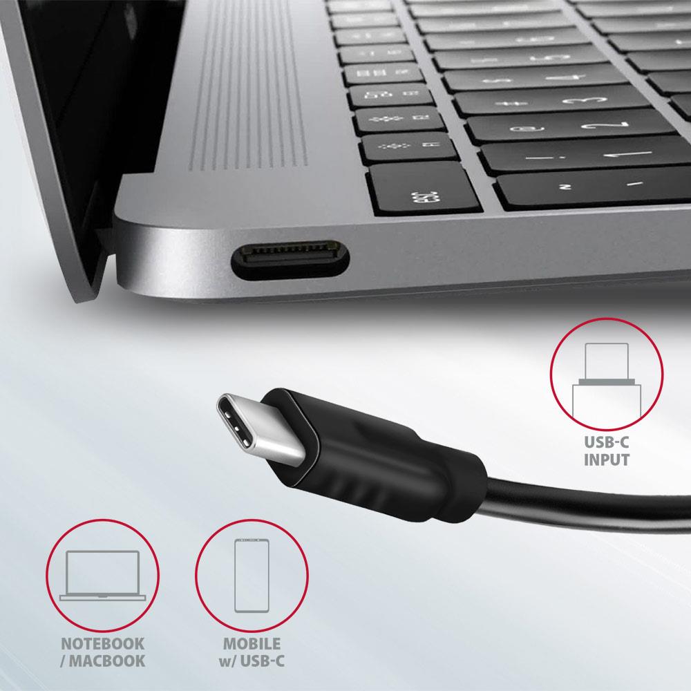 I/O HUB USB-C 5IN1/0.2M HMC-5G2 AXAGON - Image 7