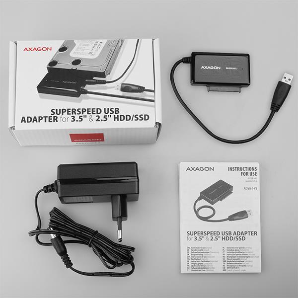 SSD ACC ADAPTER USB3.0/SATA/0.2M ADSA-FP3 AXAGON - Image 6