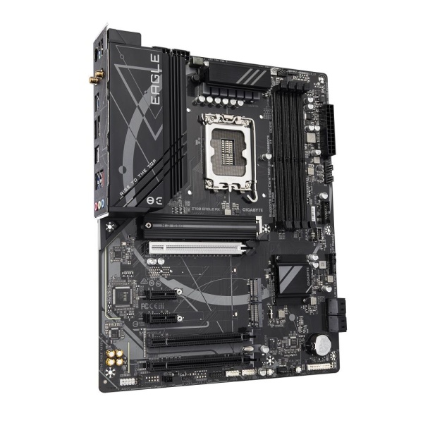 Mainboard GIGABYTE Intel Z790 LGA1700 ATX Memory DDR5 Memory slots 4 2xPCI-Express 3.0 1x 1xPCI-Express 3.0 16x 1xPCI-Express 4.0 16x 1xPCI-Express 5.0 16x 3xM.2 1xHDMI 1xDisplayPort 2xUSB 2.0 5xUSB 3.2 1xUSB-C 1xPS/2 1xRJ45 3xAudio port Z790EAGLEAX - Image 3