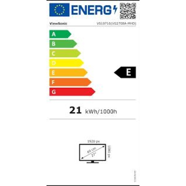LCD Monitor VIEWSONIC VG2708A 27" Business Panel IPS 1920x1080 16:9 100 Hz 5 ms Swivel Pivot Height adjustable Tilt Colour Black VG2708A - Image 4