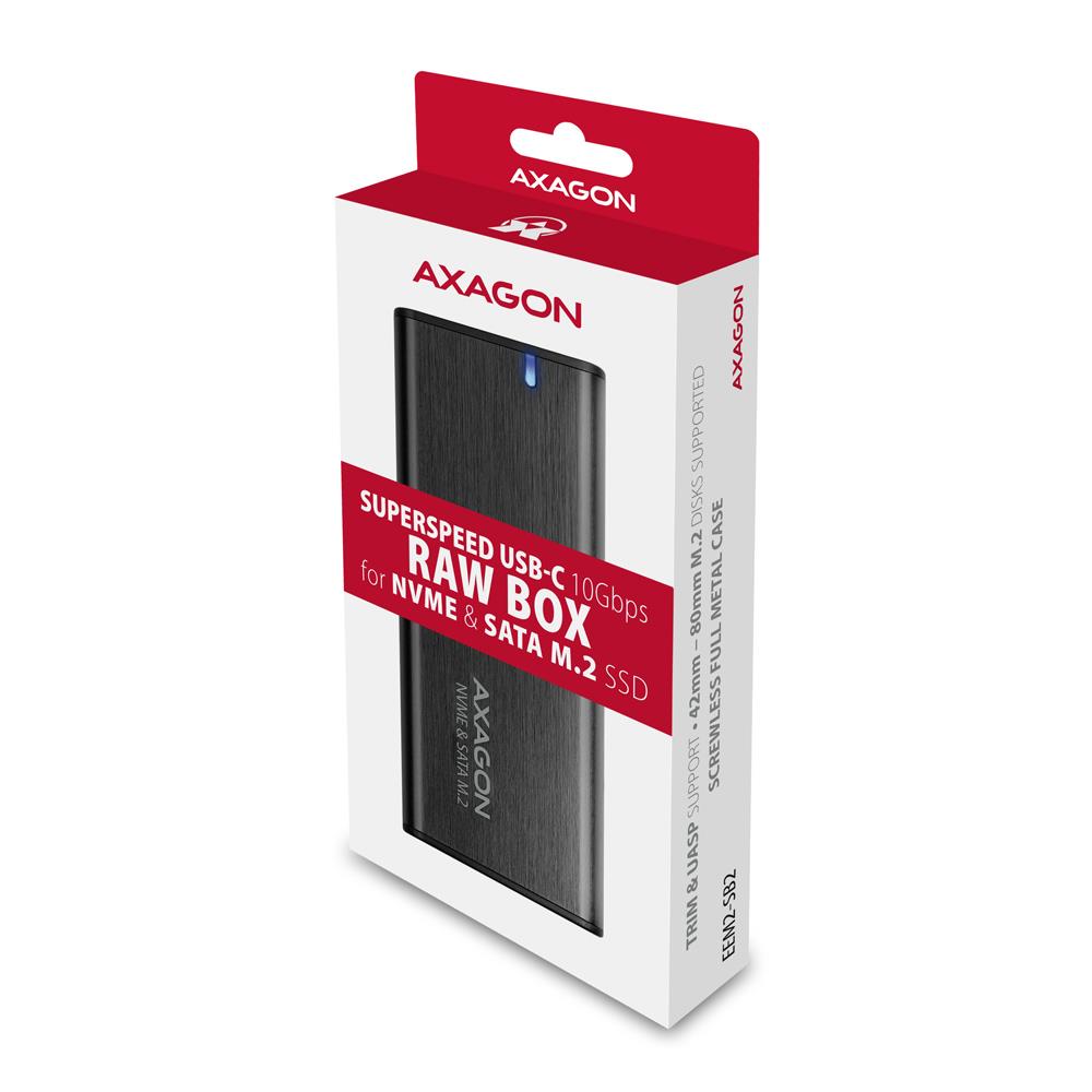 SSD ACC ENCLOSURE M.2 NVME/SATA USB-C EEM2-SB2 AXAGON - Image 3