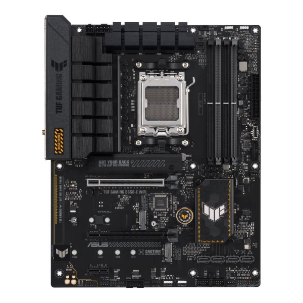 Mainboard ASUS AMD B650 SAM5 ATX Memory DDR5 Memory slots 4 1xPCI-Express 3.0 1x 2xPCI-Express 3.0 16x 1xPCI-Express 4.0 16x 3xM.2 1xHDMI 1xDisplayPort 3xUSB 2.0 4xUSB 3.2 1xUSB-C 1xRJ45 5xAudio port TUFGAMINGB650-EWIFI