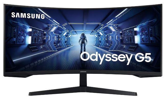 LCD Monitor SAMSUNG Odyssey G5 34" Gaming/Curved/21 : 9 Panel VA 3440x1440 21:9 1 ms Tilt Colour Black LC34G55TWWPXEN