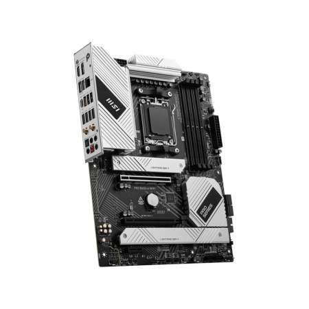 Mainboard MSI AMD B650 SAM5 ATX Memory DDR5 Memory slots 4 1xPCI-Express 3.0 1x 1xPCI-Express 4.0 2x 1xPCI-Express 4.0 16x 3xM.2 1xHDMI 1xDisplayPort 2xUSB 2.0 7xUSB 3.2 1xUSB-C 1xOptical S/PDIF 1xRJ45 3xAudio port PROB650-AWIFI - Image 4