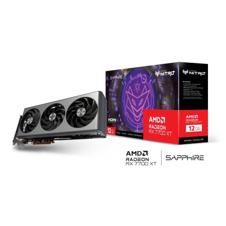 Graphics Card SAPPHIRE AMD Radeon RX 7700 XT 12 GB GDDR6 192 bit PCIE 4.0 16x 2xHDMI 2xDisplayPort 11335-02-20G - Image 3