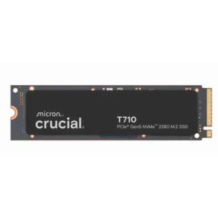 SSD CRUCIAL T710 2TB M.2 PCIe Gen5 NVMe Write speed 13800 MBytes/sec Read speed 14500 MBytes/sec TBW 1200 TB CT2000T710SSD5