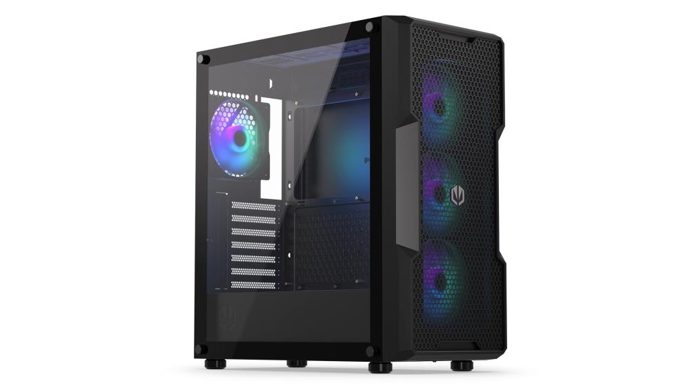 Case ENDORFY Regnum 400 ARGB MidiTower Case product features Transparent panel Not included ATX MicroATX MiniITX Colour Black EY2A009