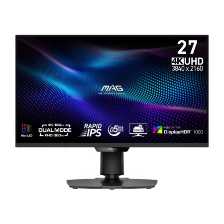 LCD Monitor MSI MAG 274UPDF E16M 27" Gaming/Frameless/4K Matte Panel IPS 3840x2160 16:9 160Hz 0.5 ms Colour Black MAG274UPDFE16M