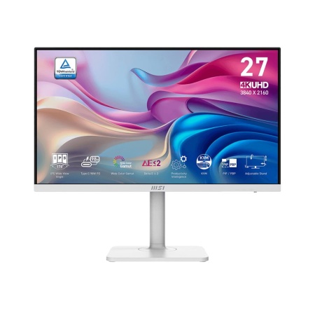 LCD Monitor MSI MODERN MD272UPHW 27" Business/4K Matte Panel IPS 3840x2160 16:9 60Hz 4 ms Speakers Colour White MODERNMD272UPHW