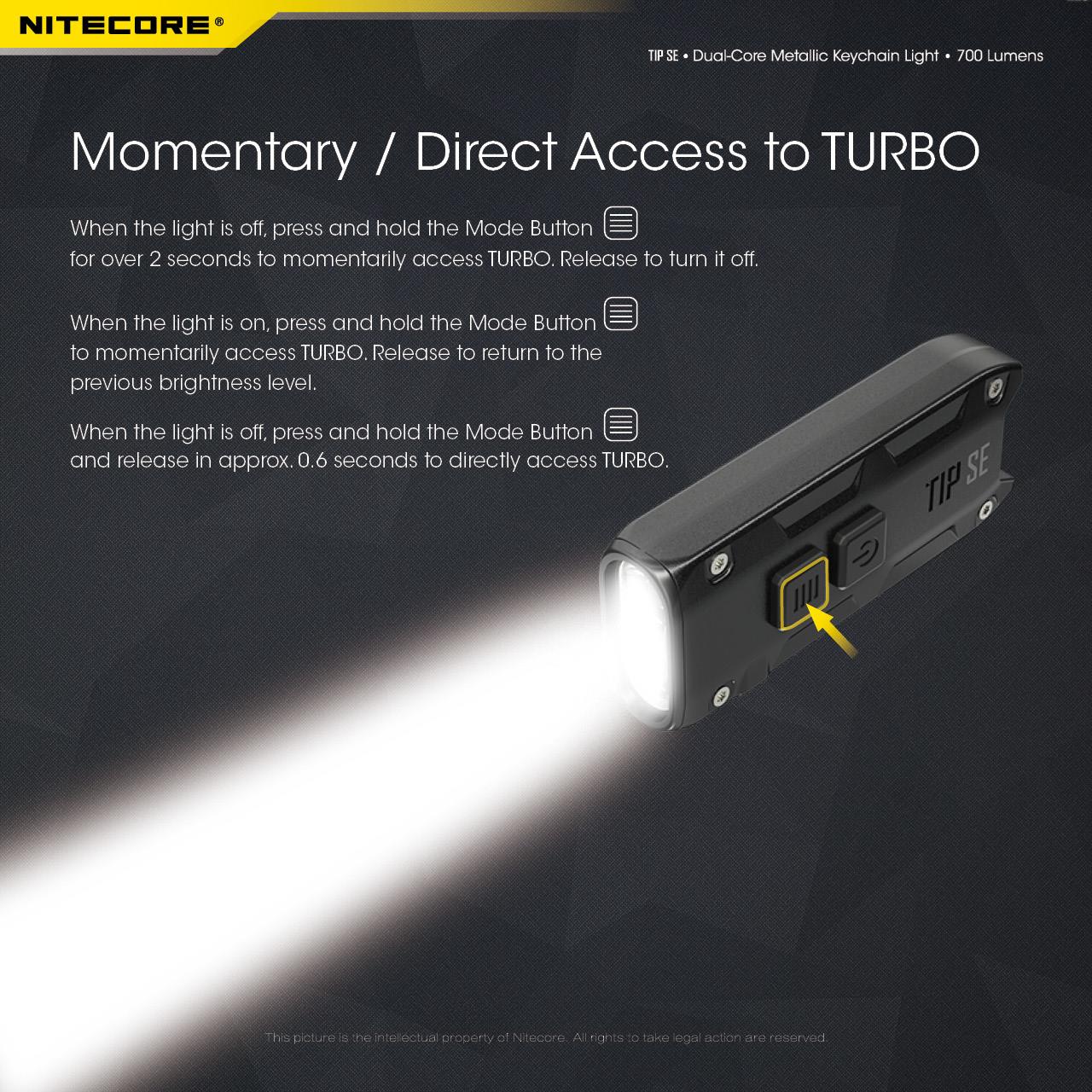 FLASHLIGHT T SERIES 700 LUMENS/TIP SE BLACK NITECORE - Image 13