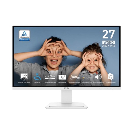 LCD Monitor MSI PRO MP273QW E2 27" Business Matte 2560x1440 16:9 100Hz 1 ms Speakers Colour White PROMP273QWE2