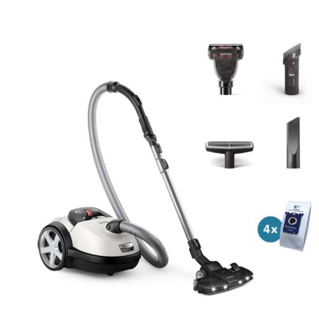 Vacuum Cleaner PHILIPS Performer LED 8000 Series Bagged/For carpets 900 Watts Noise 75 dB White Weight 5.3 kg XD8142/12