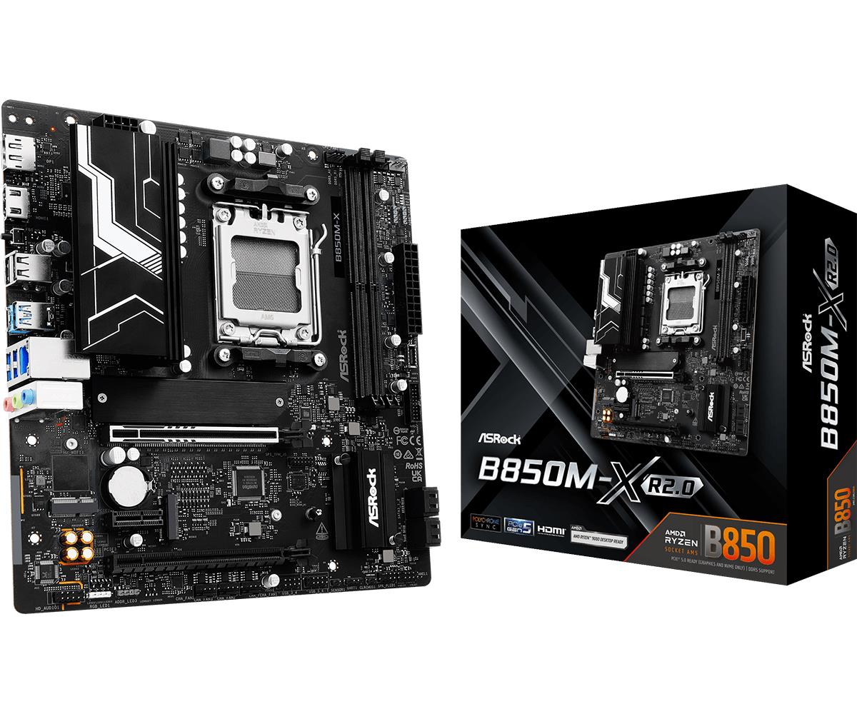Mainboard ASROCK AMD B850 SAM5 Micro-ATX Memory DDR5 Memory slots 2 B850M-XR2.0
