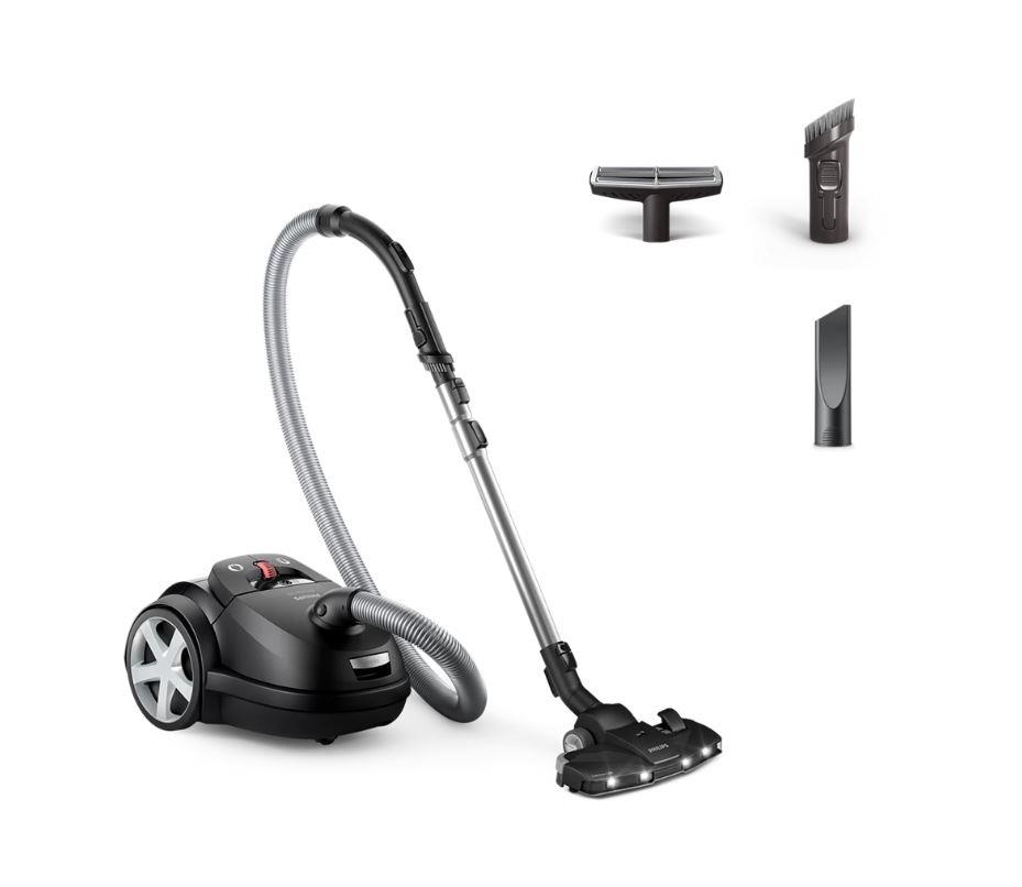 Vacuum Cleaner PHILIPS Bagged 900 Watts Noise 75 dB Black Weight 5.3 kg XD8122/10