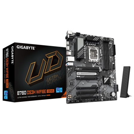 Mainboard GIGABYTE Intel B760 Express LGA1700 ATX Memory DDR5 Memory slots 4 B760DS3HWF6EGEN51.0