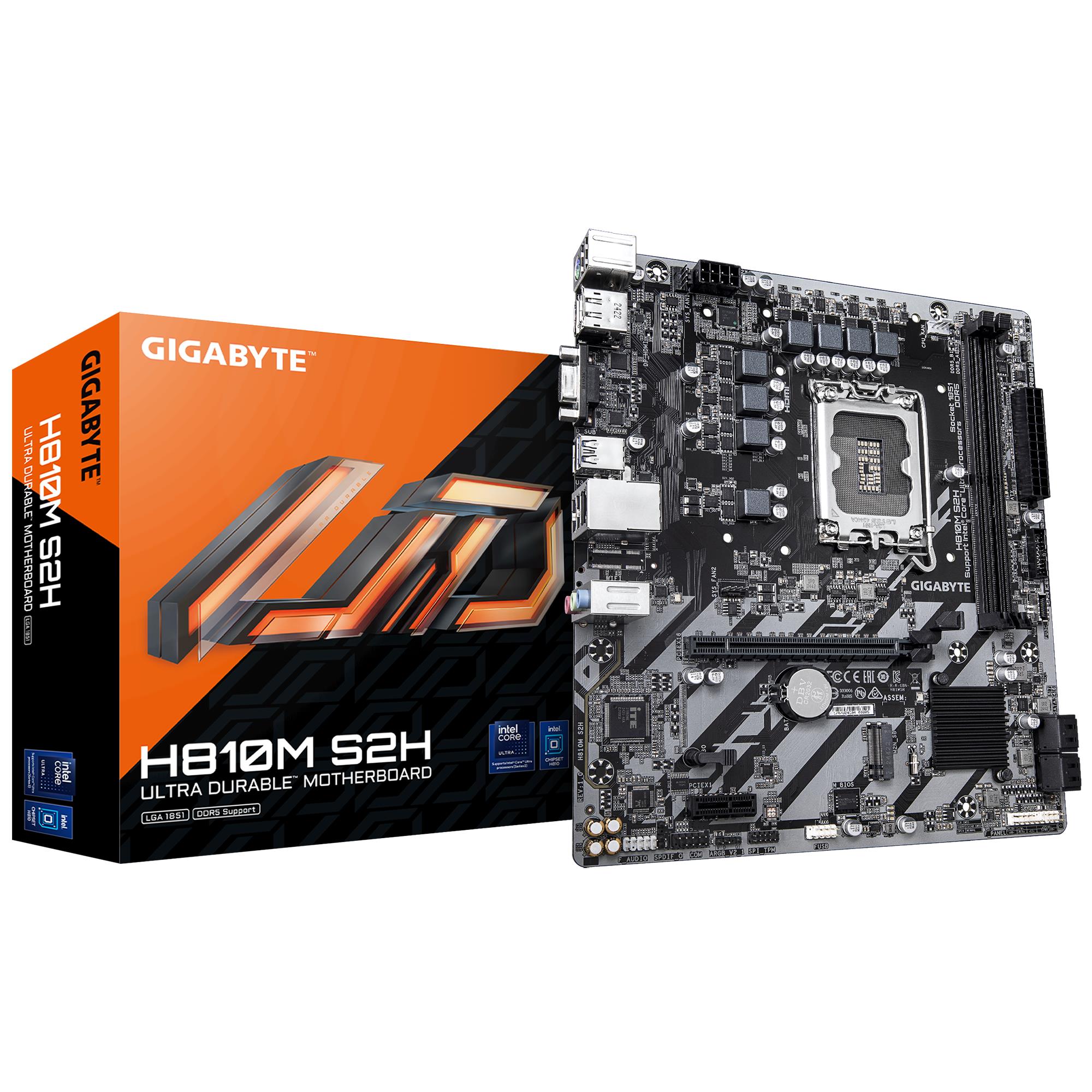 Mainboard GIGABYTE LGA1851 Micro-ATX Memory DDR5 Memory slots 2 H810MS2H