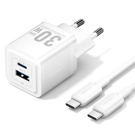 MOBILE CHARGER WALL USB +CABLE/30W 2P TZ-FEQW0-EU-01 VENTION