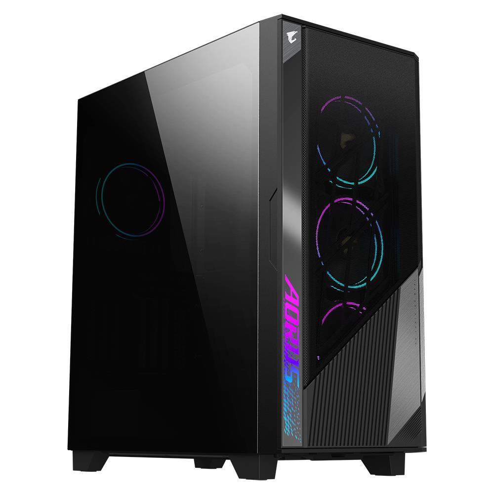 Case GIGABYTE AORUS C500 GLASS MidiTower Not included ATX EATX MicroATX MiniITX Colour Black AC500G