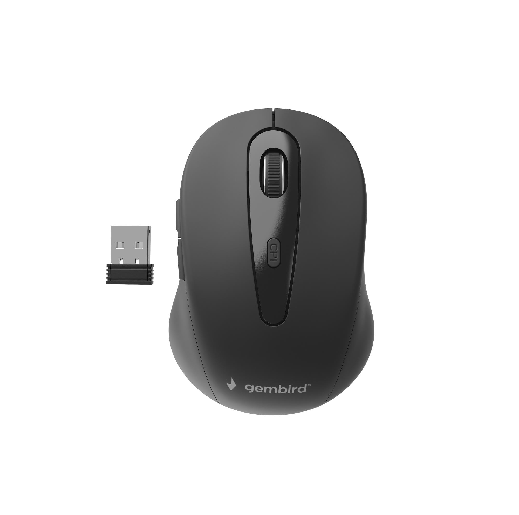 MOUSE USB OPTICAL WRL/BLACK MUSW-6B-01 GEMBIRD - Image 4
