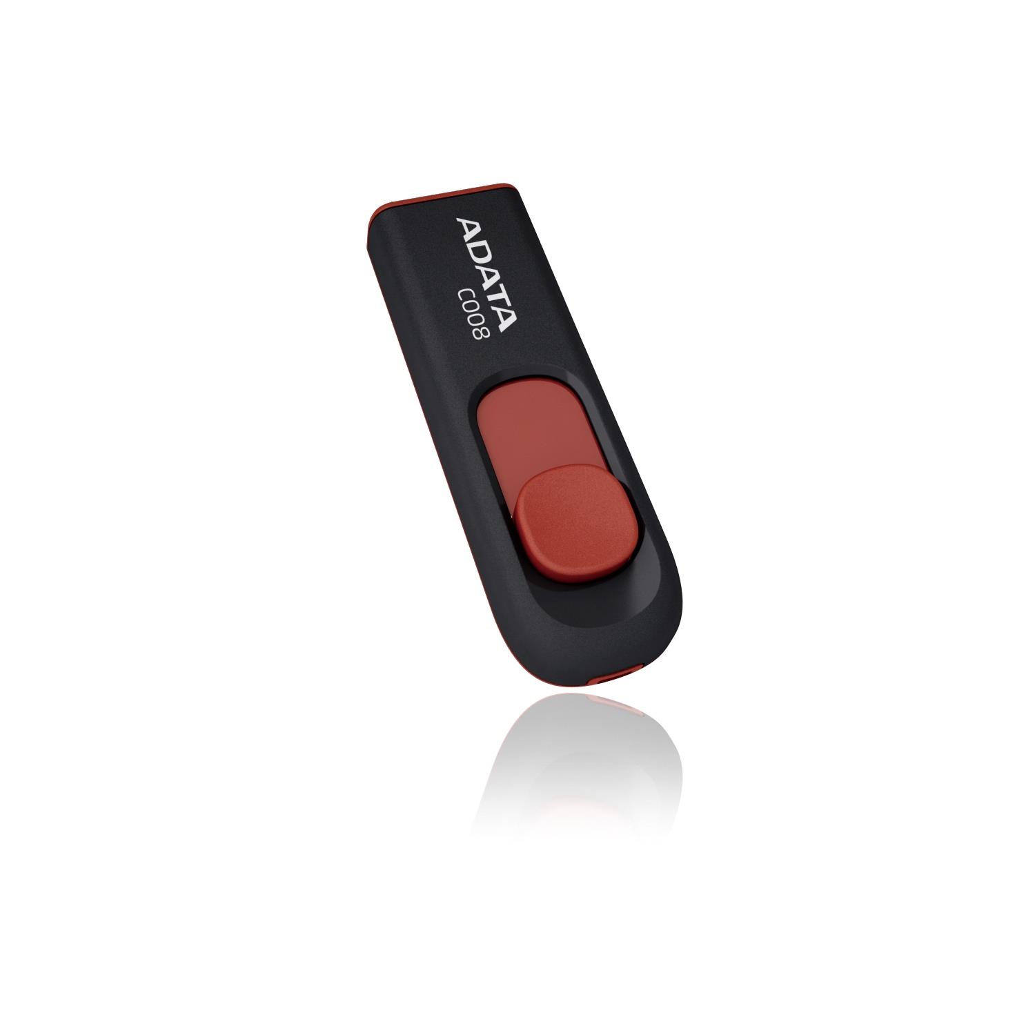 MEMORY DRIVE FLASH USB2 16GB/BLACK/RED AC008-16G-RKD A-DATA - Image 2