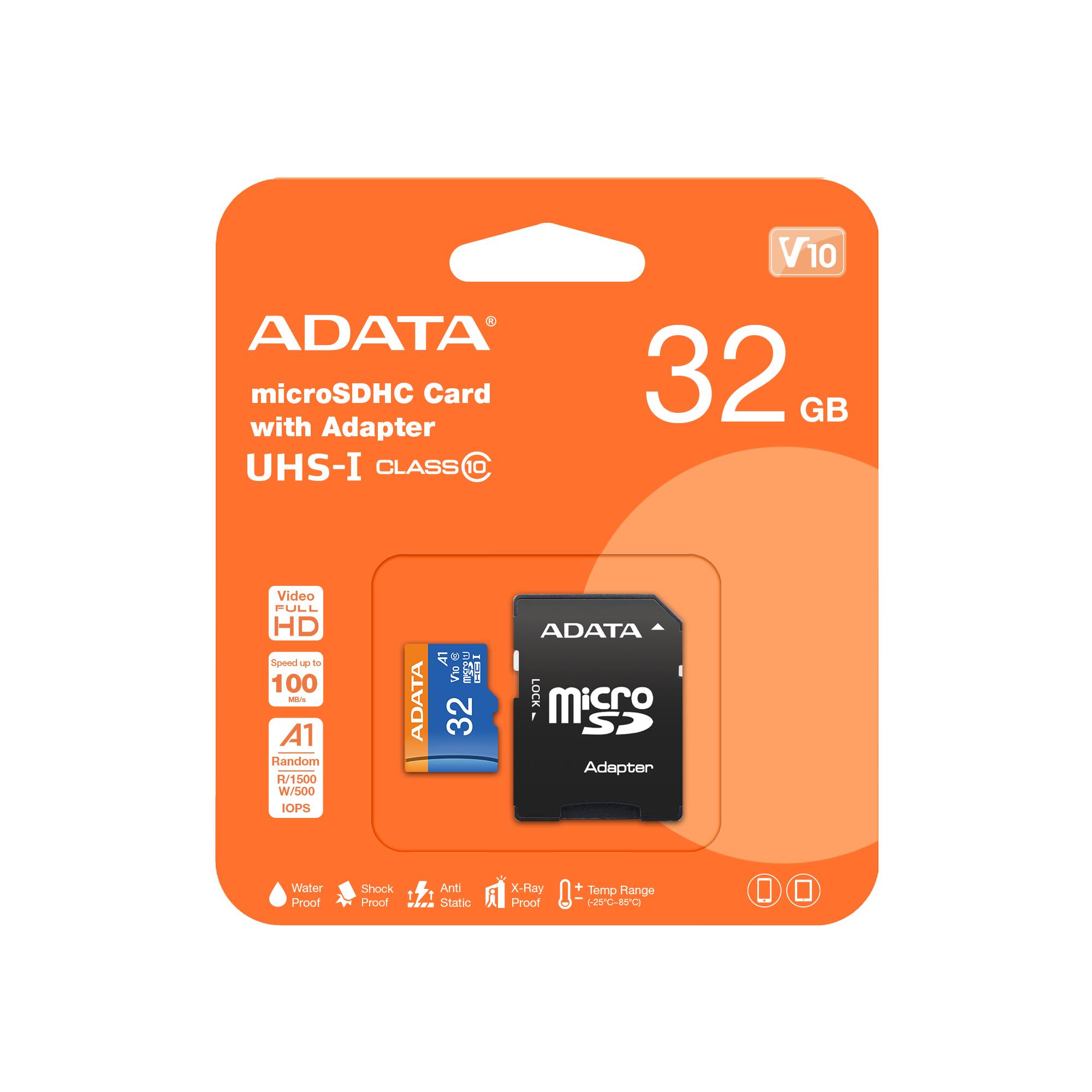 MEMORY MICRO SDHC 32GB W/ADAP./AUSDH32GUICL10A1-RA1 ADATA - Image 2