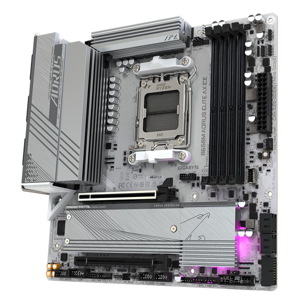 Mainboard GIGABYTE AMD B650 SAM5 Micro-ATX Memory DDR5 Memory slots 4 B650MAELITEAXICE1.1 - Image 10