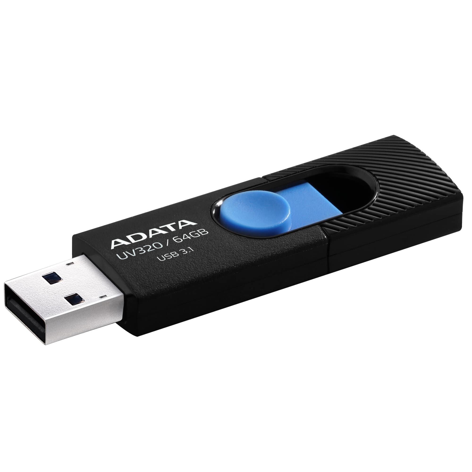 MEMORY DRIVE FLASH USB3.1 64GB/BLACK AUV320-64G-RBKBL ADATA - Image 3