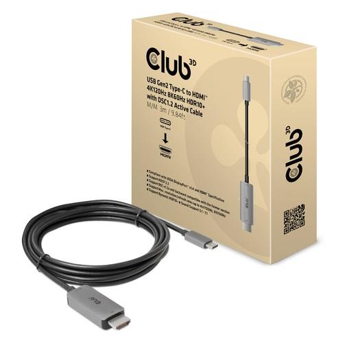 CABLE USB-C TO HDMI 3M/M/M CAC-1587 CLUB3D - Image 2
