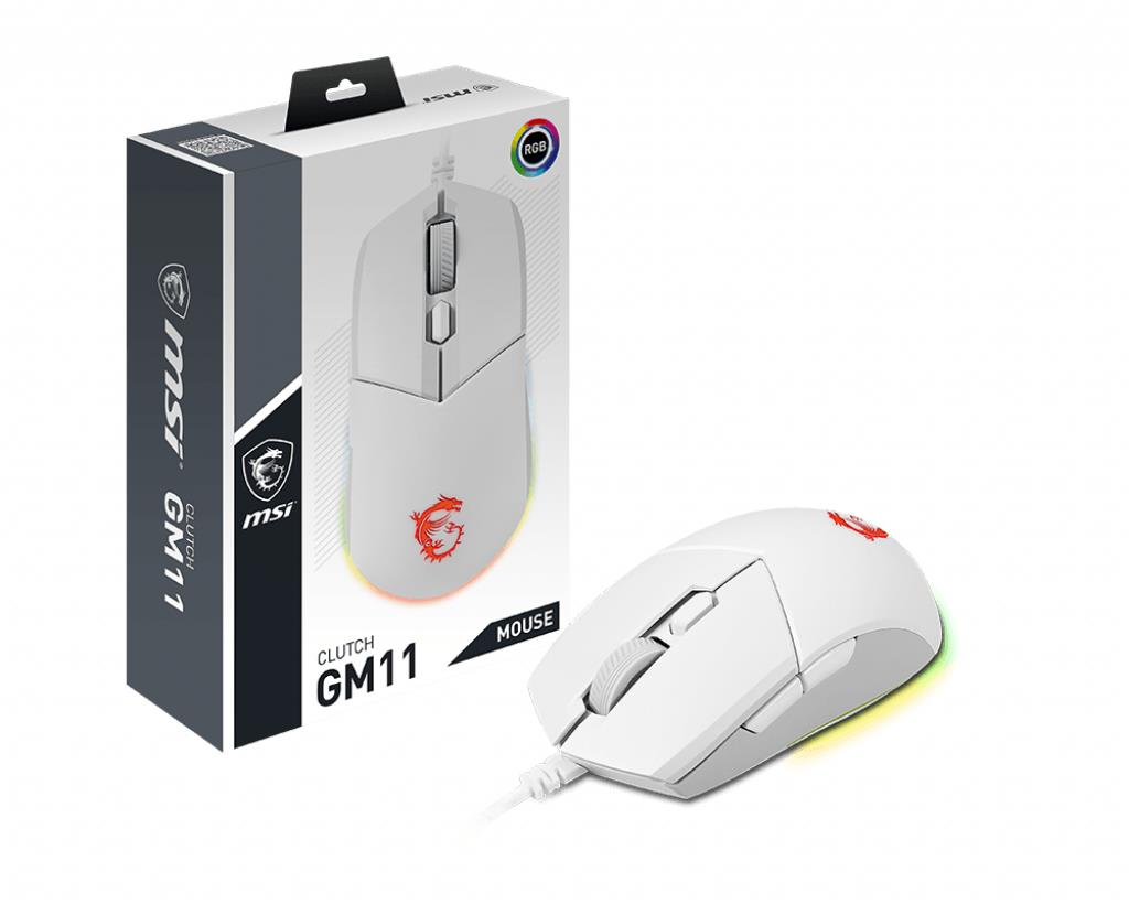 MOUSE USB OPTICAL GAMING/CLUTCH GM11 WHITE MSI - Image 8