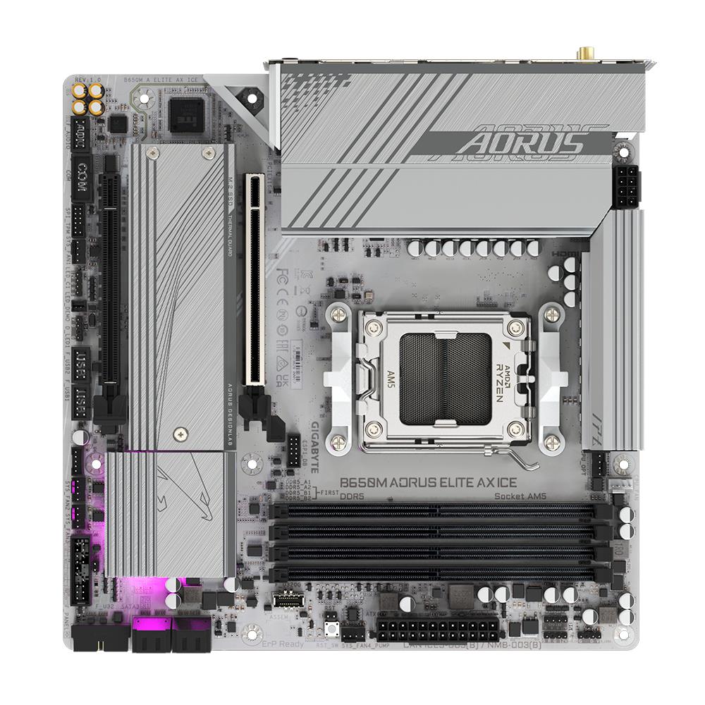 Mainboard GIGABYTE AMD B650 SAM5 Micro-ATX Memory DDR5 Memory slots 4 B650MAELITEAXICE1.1 - Image 11