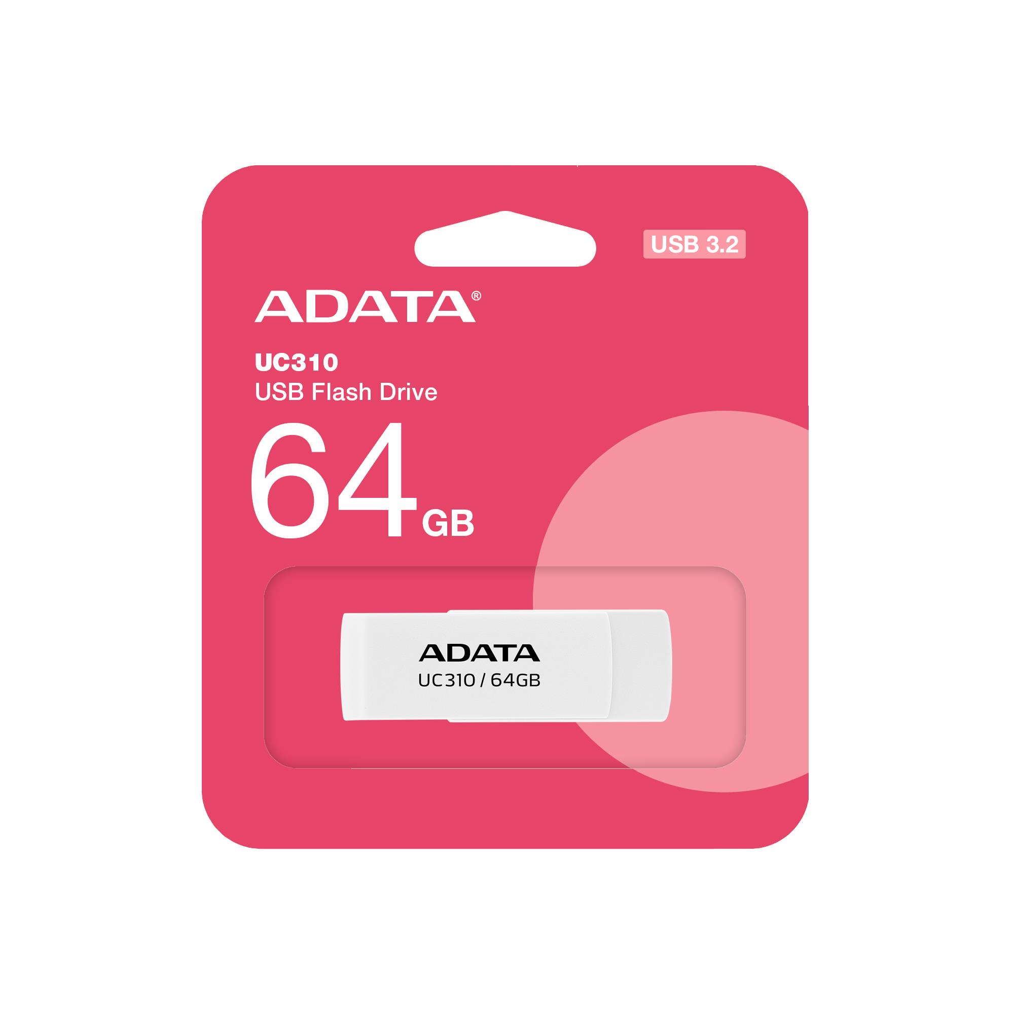 MEMORY DRIVE FLASH USB3.2 64GB/WHITE UC310-64G-RWH ADATA - Image 5