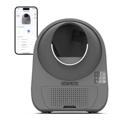 CAT LITTER BOX LUXURY PRO-X/DARK GREY CL-08-GREY CATLINK