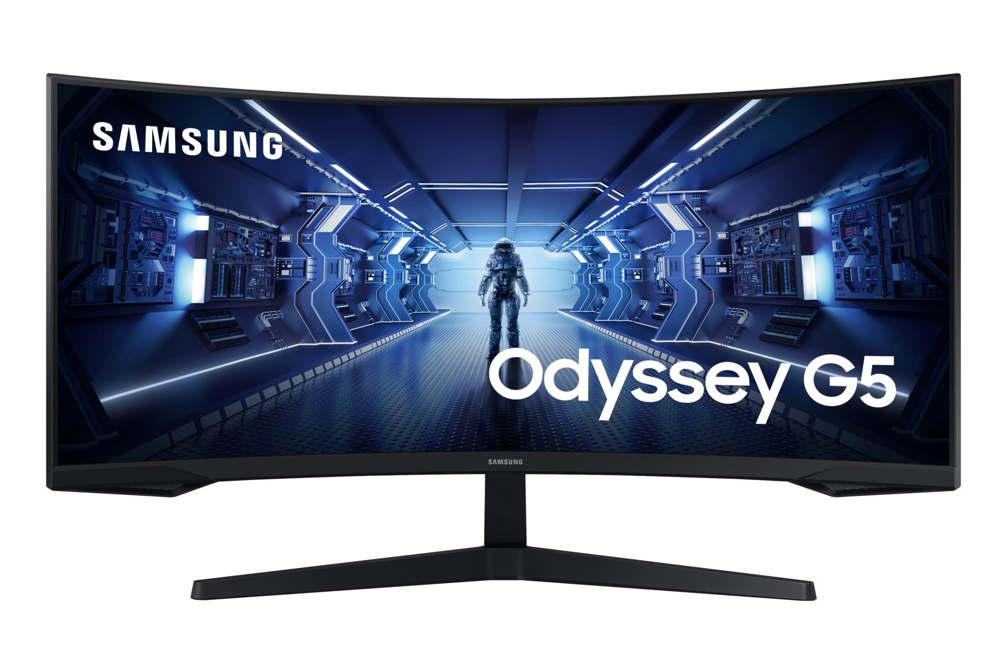 LCD Monitor SAMSUNG Odyssey G5 34" Gaming/Curved/21 : 9 Panel VA 3440x1440 21:9 1 ms Tilt Colour Black LC34G55TWWPXEN
