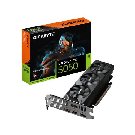Graphics Card GIGABYTE NVIDIA GeForce RTX 5050 8 GB GDDR6 128 bit PCIE 5.0 16x GPU 2587 MHz Triple slot Fansink GV-N5050OC-8GL1.0