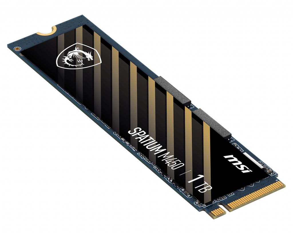 SSD MSI SPATIUM M450 1TB M.2 PCIe Gen4 NVMe 3D NAND Write speed 2400 MBytes/sec Read speed 3400 MBytes/sec 2.15mm TBW 350 TB MTBF 1500000 hours S78-440L0M0-P83 - Image 5