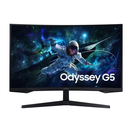 LCD Monitor SAMSUNG Odyssey G5 32" Gaming/Curved Height adjustable Matte Panel VA 2560x1440 16:9 165 Hz 1 ms Colour Black LS32CG552EUXEN