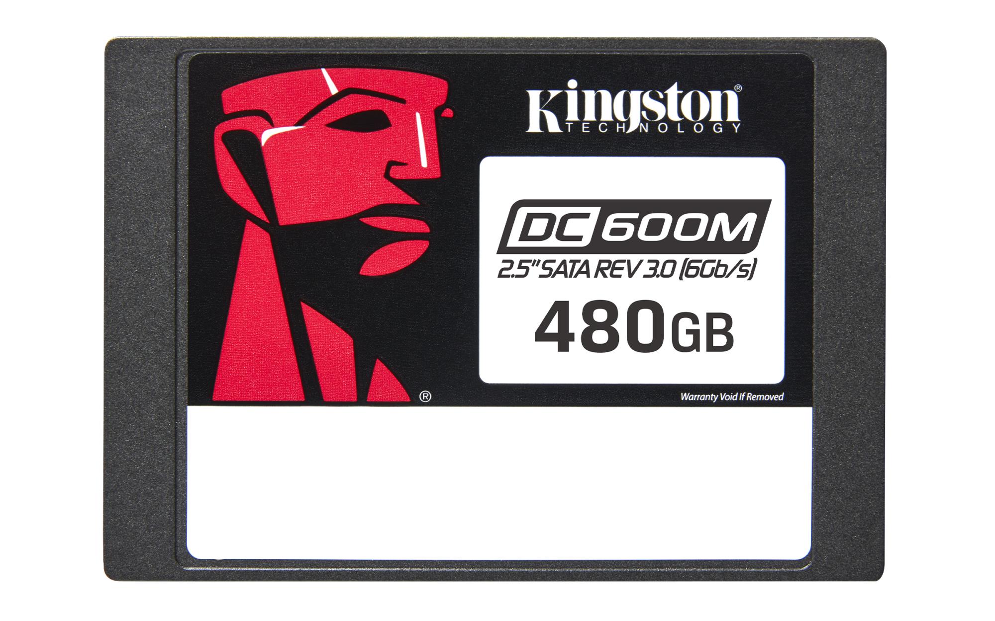 SSD KINGSTON 876xTBW rating MTBF 2000000 h Read speed 560 MB/s Write speed 470 MB/s Serial ATA III 2.5" 480 GB DC600M SEDC600M/480G
