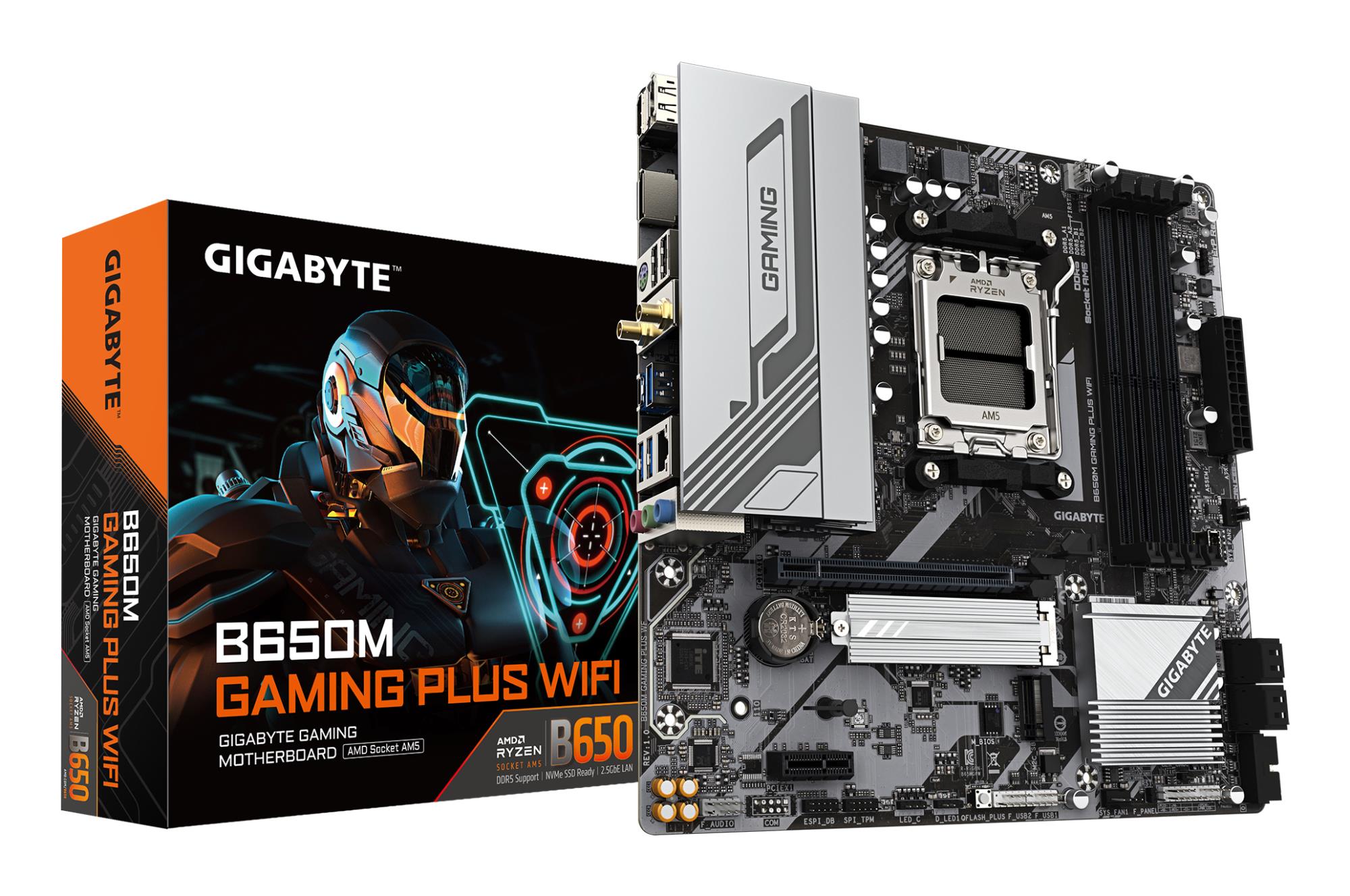 Mainboard GIGABYTE AMD B650 SAM5 Micro-ATX Memory DDR5 Memory slots 4 B650MGAMINGPLUSWF1.3