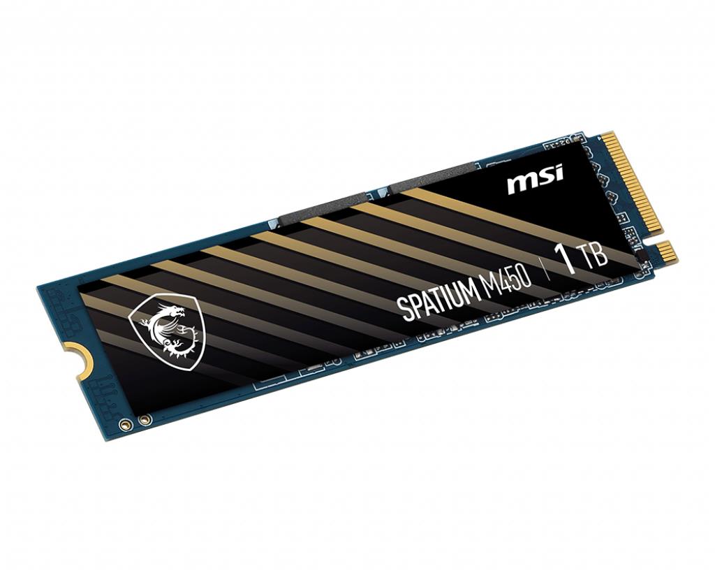 SSD MSI SPATIUM M450 1TB M.2 PCIe Gen4 NVMe 3D NAND Write speed 2400 MBytes/sec Read speed 3400 MBytes/sec 2.15mm TBW 350 TB MTBF 1500000 hours S78-440L0M0-P83 - Image 4