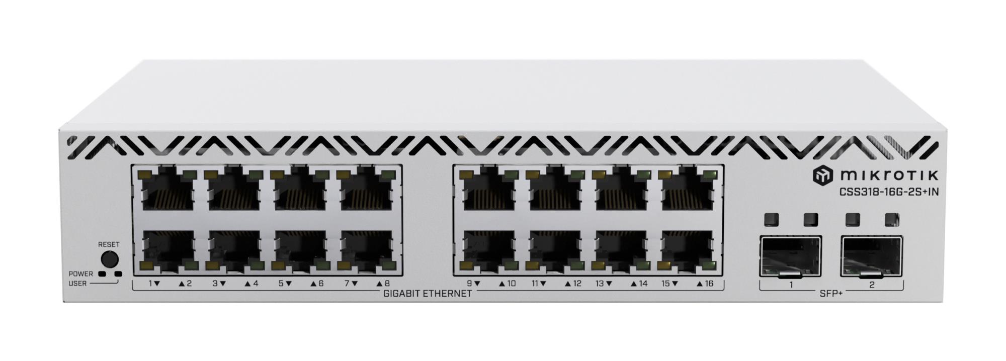 Switch MIKROTIK 16x10Base-T / 100Base-TX / 1000Base-T CSS318-16G-2S+IN
