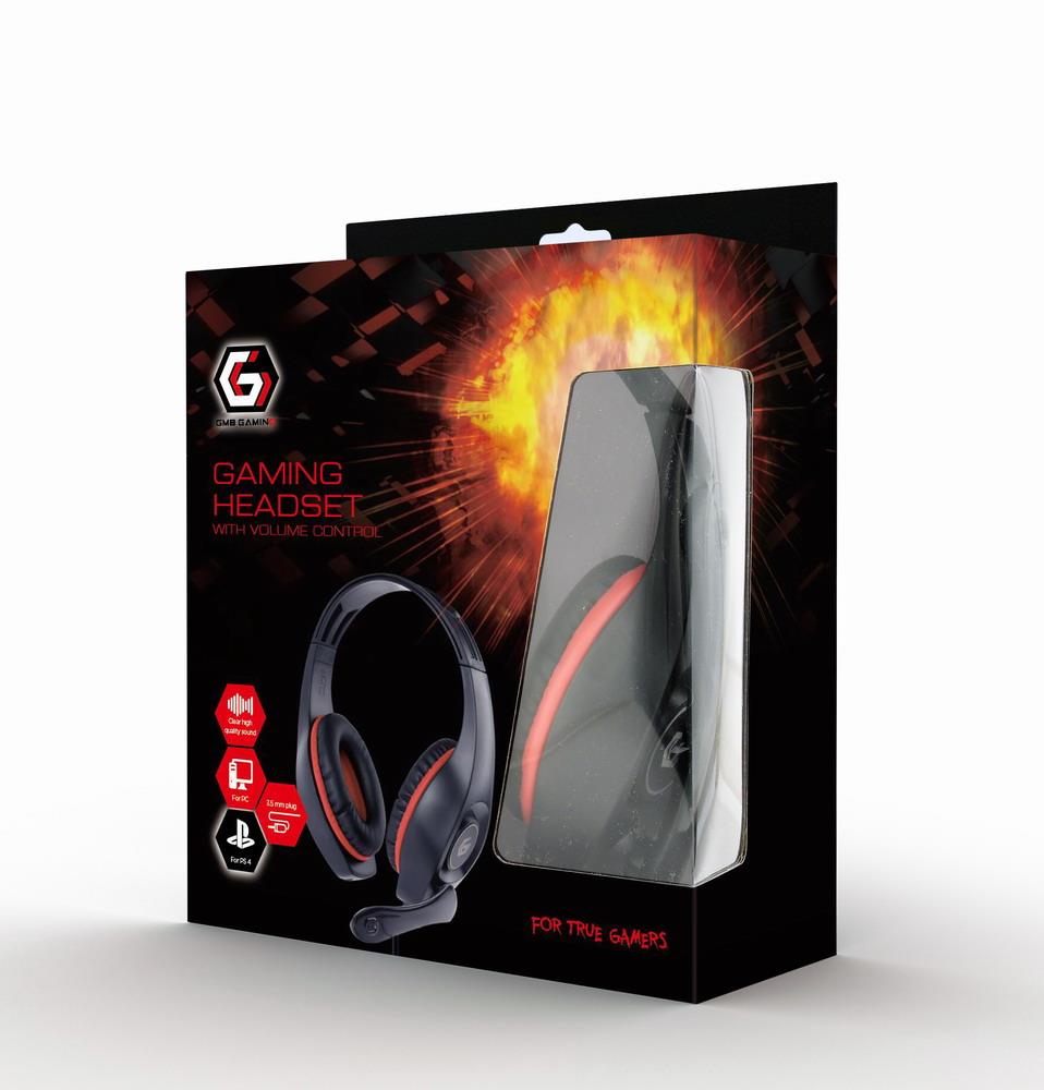 HEADSET GAMING/RED/BLACK GHS-05-R GEMBIRD - Image 5
